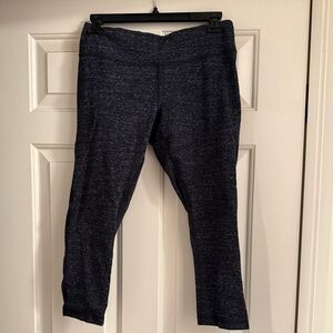 Zella Black Space Dye Performance 3/4 Leggings